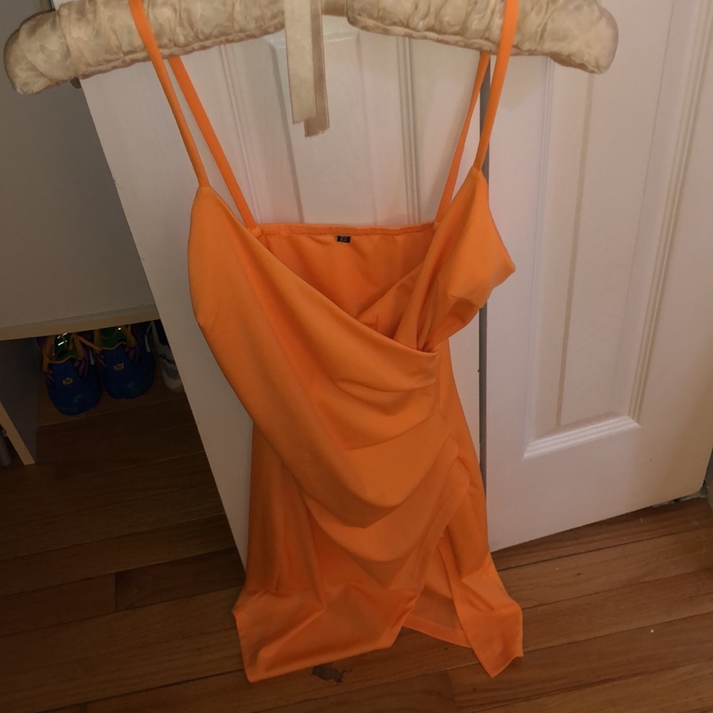 Beautiful Orange slit dress